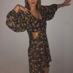 NWT Boho sheer buttondown flowy dress